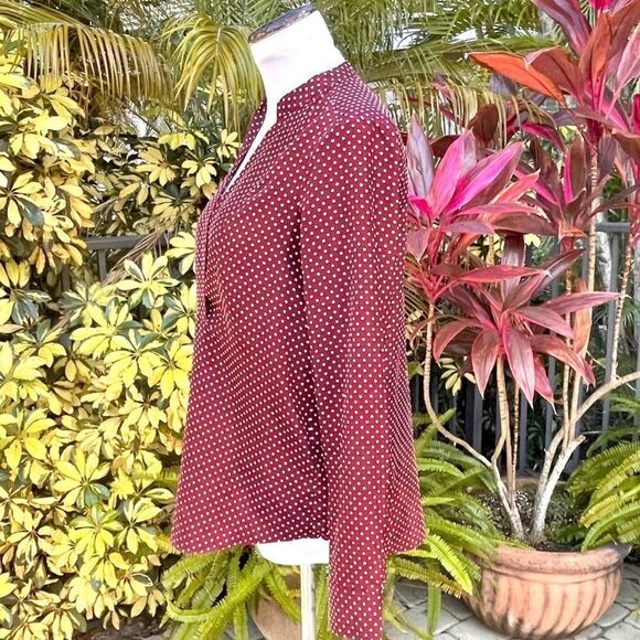 Michael Kors Polka Dot Long Sleeve Blouse - Picture 3 of 7